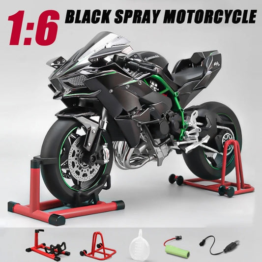 Kawasaki H2R 1:6 Diecast Motorcycle Model with Mist Spray, Sound & Lights