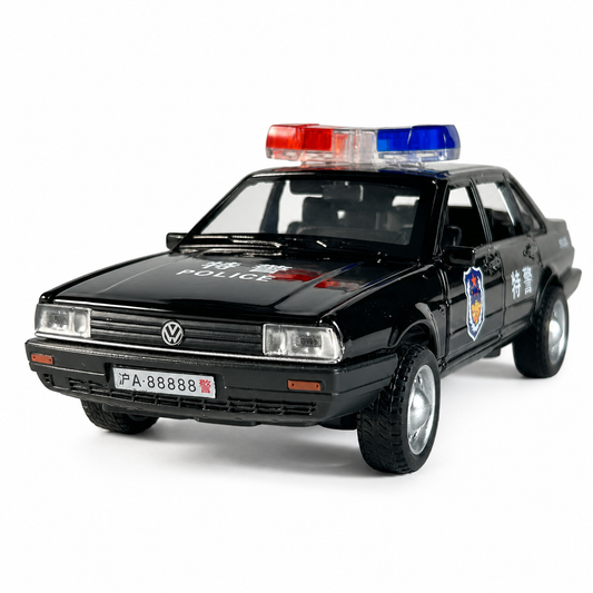 1:32 Volkswagen Santana Police Diecast Model Car on white background